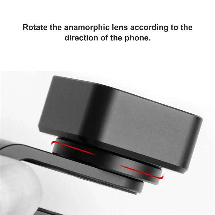 Cell Phone Camera Lens Portable Mini 1.55X Anamorphic Lens for Short Video Making Film Shot Phone Lens