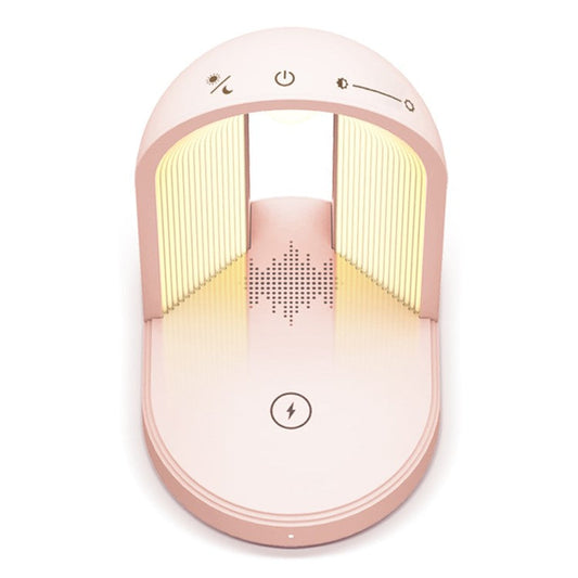 U3 3-in-1 Bedside Lamp Bluetooth Speaker Night Light with 15W Wireless Charger - Pink