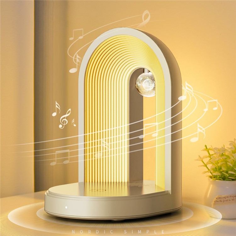 U3 3-in-1 Bedside Lamp Bluetooth Speaker Night Light with 15W Wireless Charger - Pink