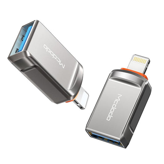 MCDODO OT-8600 USB-A 3.0 to Lightning Mini OTG Adapter - Gun Color