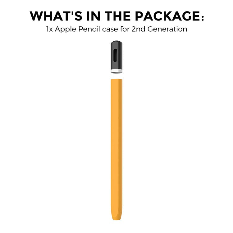 AHASTYLE PT-JY16 For Apple Pencil Pro / Pencil (2nd Generation) Silicone Sleeve Stylus Pen Non-Slip Cover - Yellow