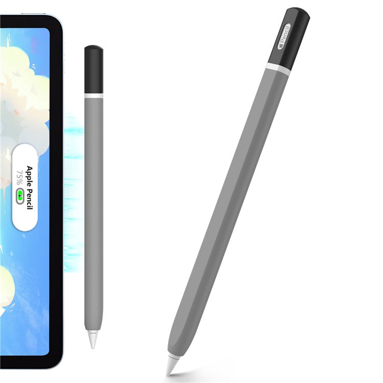 AHASTYLE PT-JY16 For Apple Pencil Pro / Pencil (2nd Generation) Silicone Sleeve Stylus Pen Non-Slip Cover - Grey
