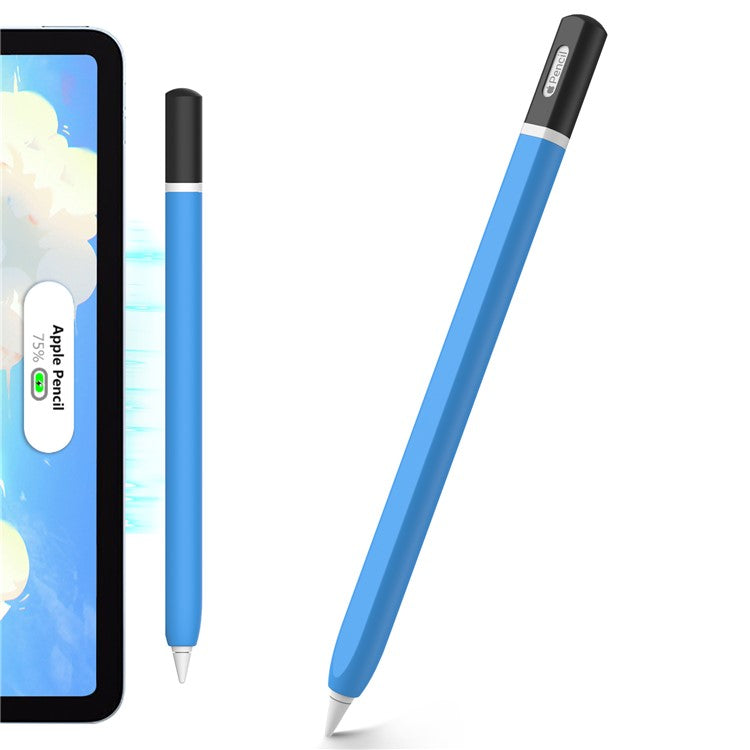 AHASTYLE PT-JY16 For Apple Pencil Pro / Pencil (2nd Generation) Silicone Sleeve Stylus Pen Non-Slip Cover - Midnight Blue