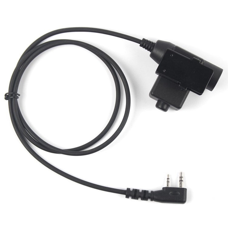 Ham Radio Walkie Talkie U94 PTT Headset Adapter for Baofeng Kenwood HYT TYT - Black