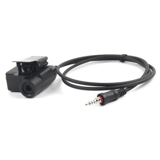 Ham Radio Walkie Talkie U94 PTT Headset Adapter for Yaesu Vertex VX-120 / VX-127 / VX-6R / VX-7R / VX-6E
