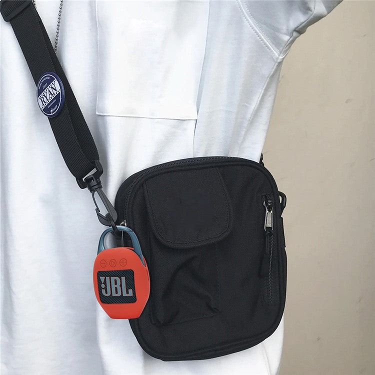 Portable Silicone Protective Case for JBL Clip 5 Bluetooth Speaker - Red