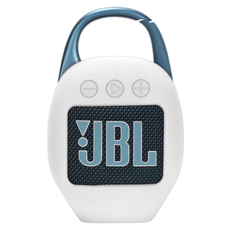 Portable Silicone Protective Case for JBL Clip 5 Bluetooth Speaker - White