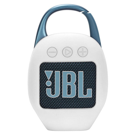 Portable Silicone Protective Case for JBL Clip 5 Bluetooth Speaker - White