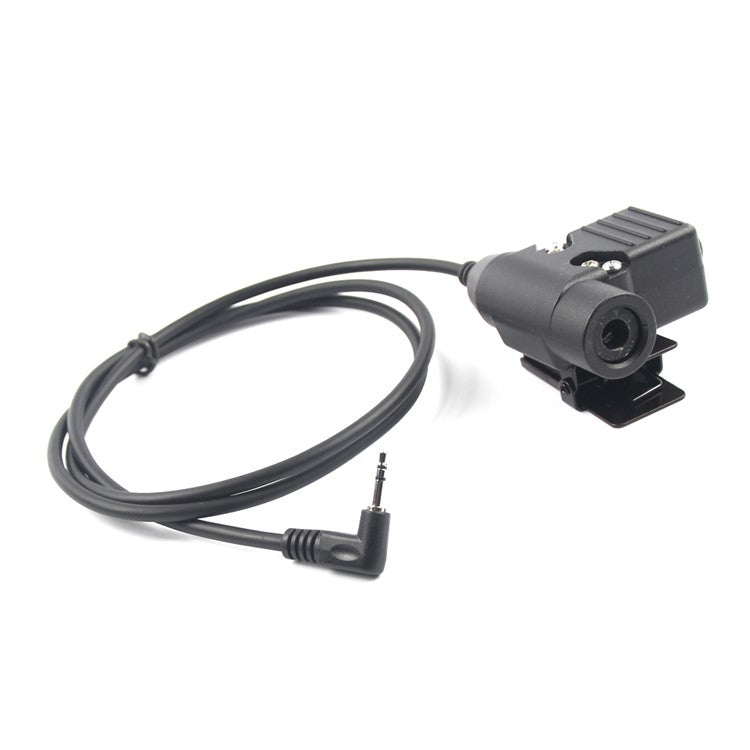 Ham Radio 7.1mm Speaker Microphone with U94 PTT Headset Adapter for Motorola TLKR T80  /  EM1000  /  EM1000R  /  EM1010TPR