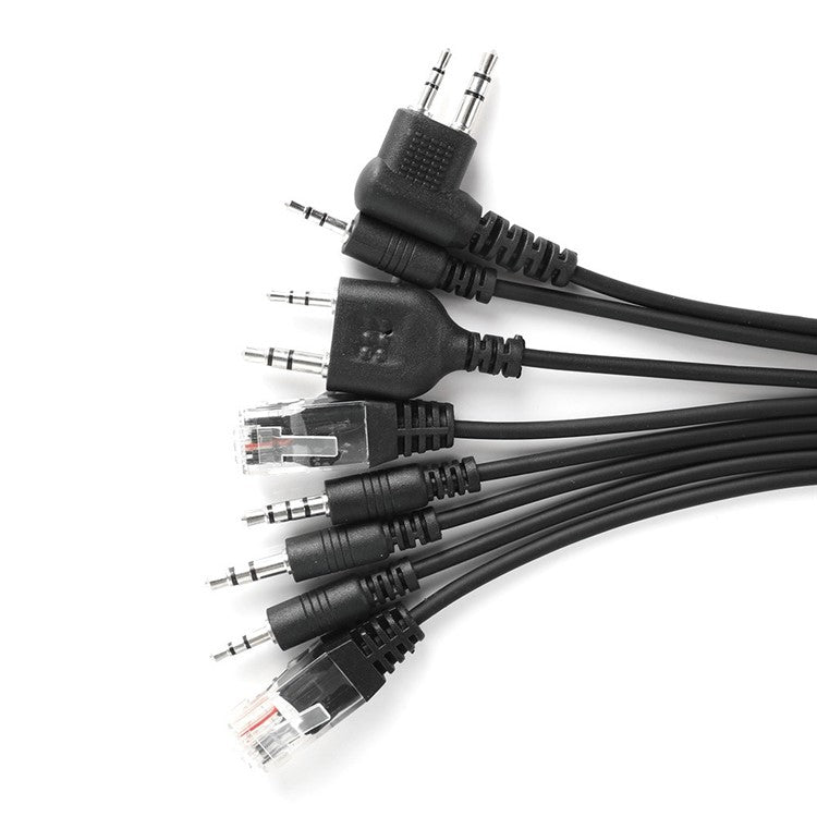 JIYKR Walkie Talkie 8 in 1 USB Programming Cable for Kenwood / Baofeng / Motorola / Yaesu / Icom Radio DIY Accessories