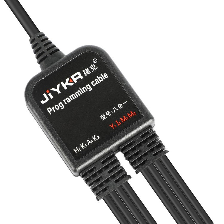 JIYKR Walkie Talkie 8 in 1 USB Programming Cable for Kenwood / Baofeng / Motorola / Yaesu / Icom Radio DIY Accessories