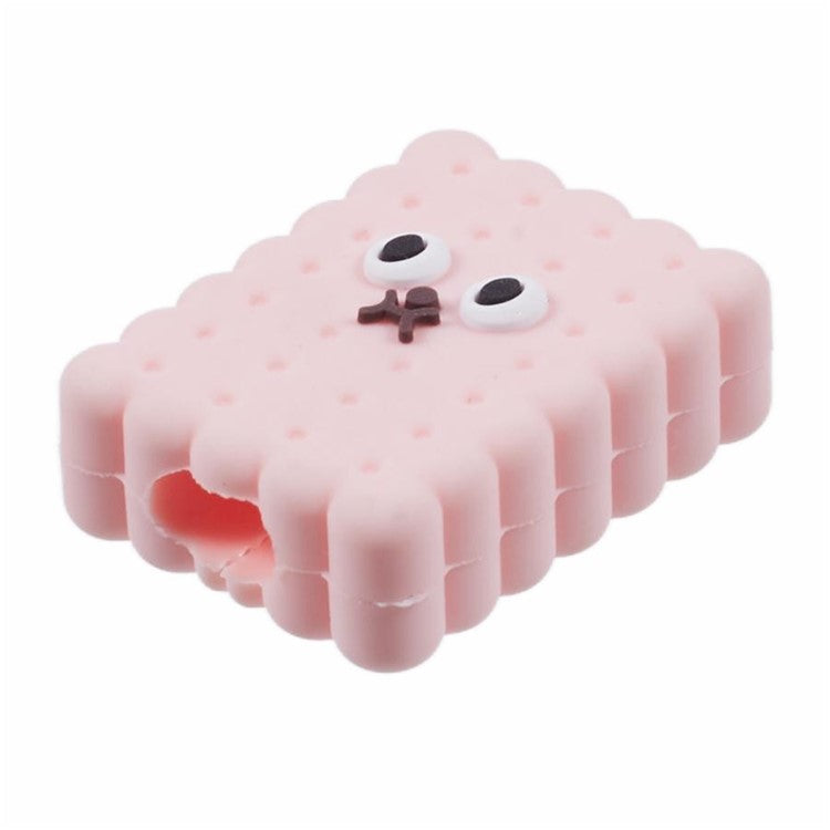 Cartoon Silicone Cable Protector Cord Saver USB Cable Buddies Holder for Smartphone - D