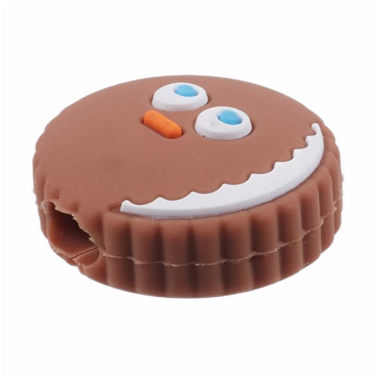 Cartoon Silicone Cable Protector Cord Saver USB Cable Buddies Holder for Smartphone - F