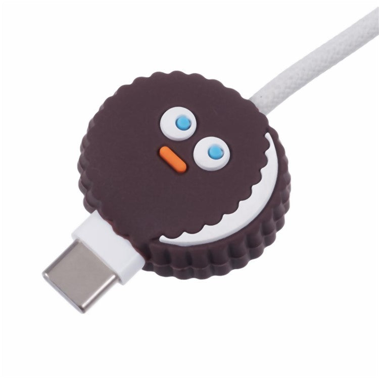 Cartoon Silicone Cable Protector Cord Saver USB Cable Buddies Holder for Smartphone - G