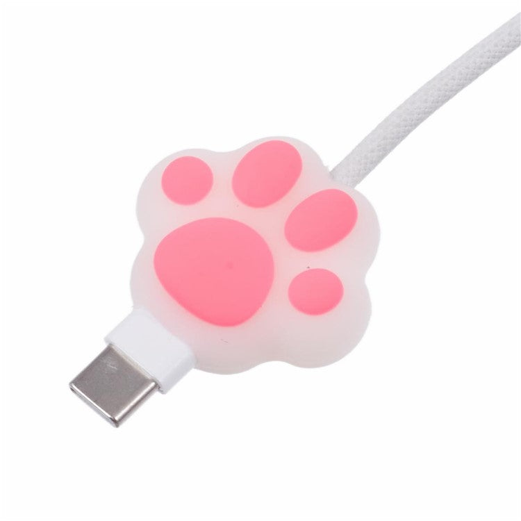 Cartoon Silicone Cable Protector Cord Saver USB Cable Buddies Holder for Smartphone - H
