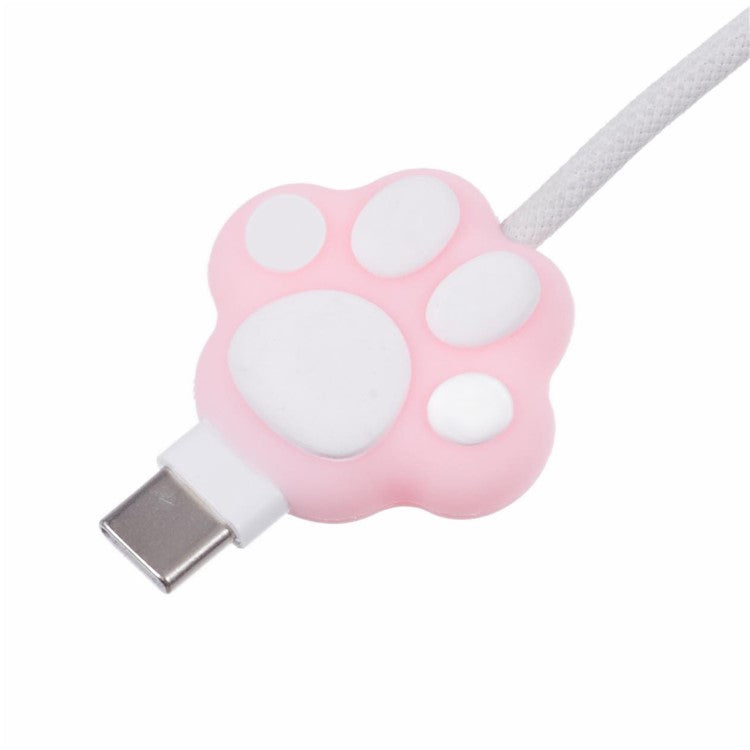 Cartoon Silicone Cable Protector Cord Saver USB Cable Buddies Holder for Smartphone - J