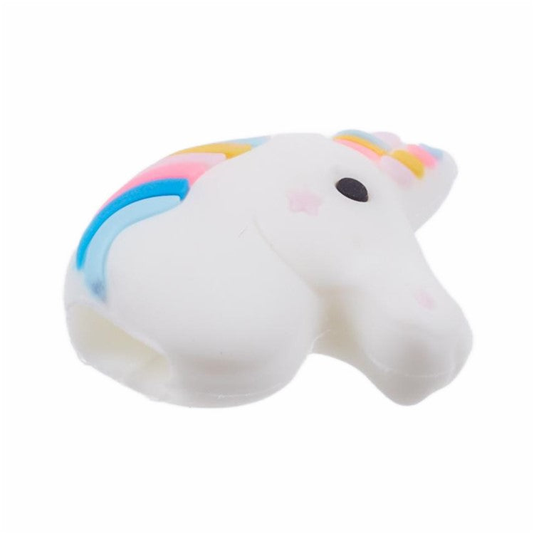 Cartoon Silicone Cable Protector Cord Saver USB Cable Buddies Holder for Smartphone - K