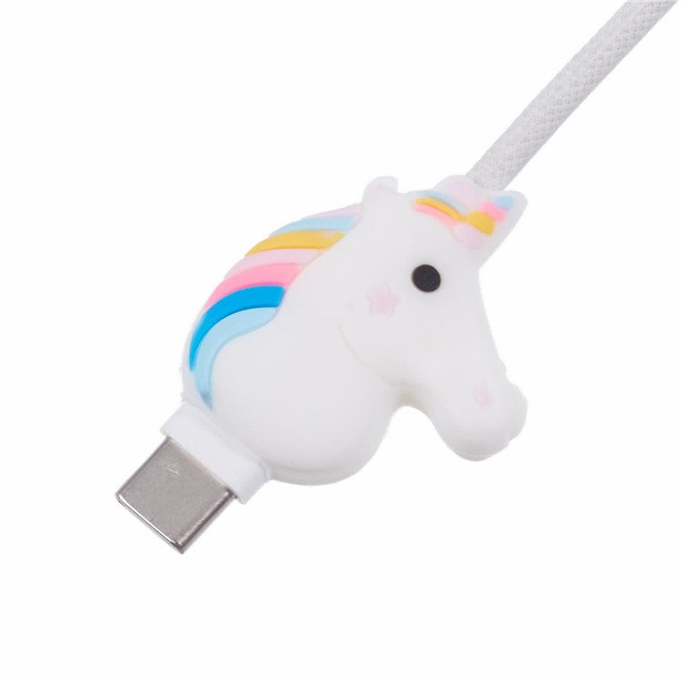 Cartoon Silicone Cable Protector Cord Saver USB Cable Buddies Holder for Smartphone - K