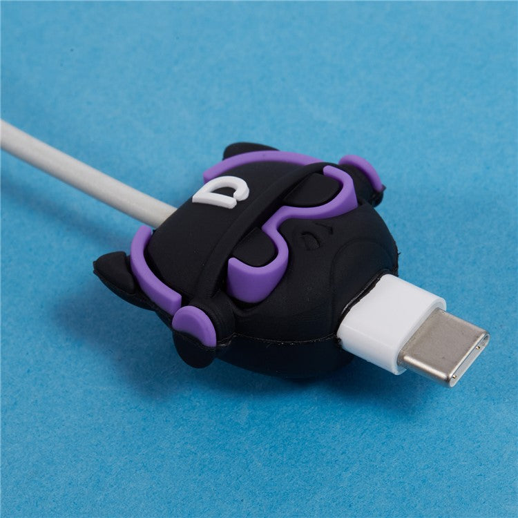 Cute Cartoon Data Cable Protector Prevent Breakage Charging Cord Saver Silicone Case - Style A