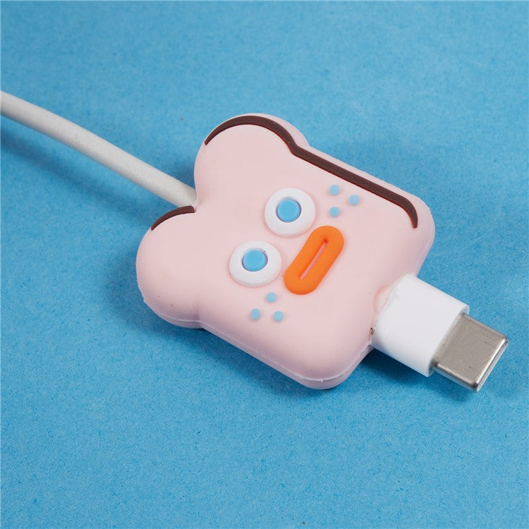 Cute Cartoon Data Cable Protector Prevent Breakage Charging Cord Saver Silicone Case - Style C