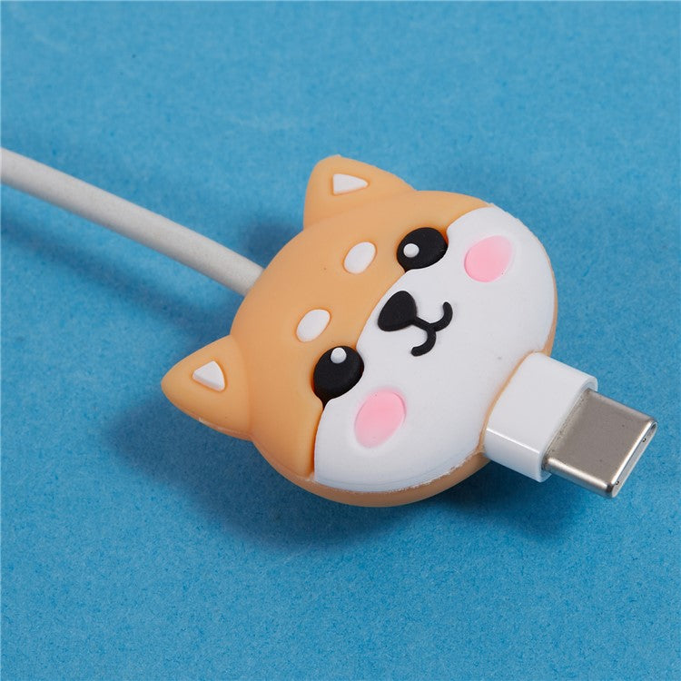 Cute Cartoon Data Cable Protector Prevent Breakage Charging Cord Saver Silicone Case - Style O