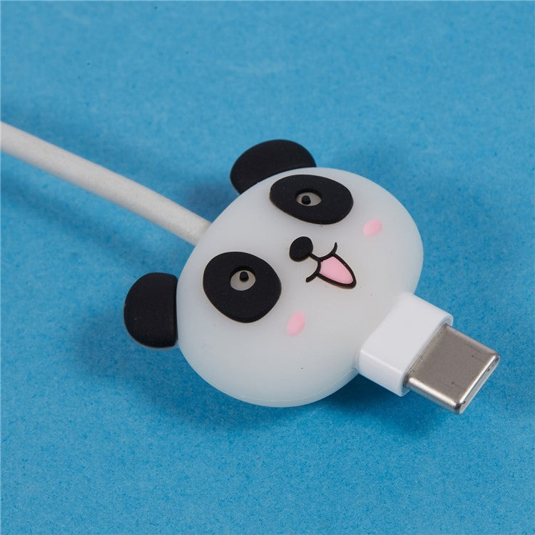 Cute Cartoon Data Cable Protector Prevent Breakage Charging Cord Saver Silicone Case - Style T