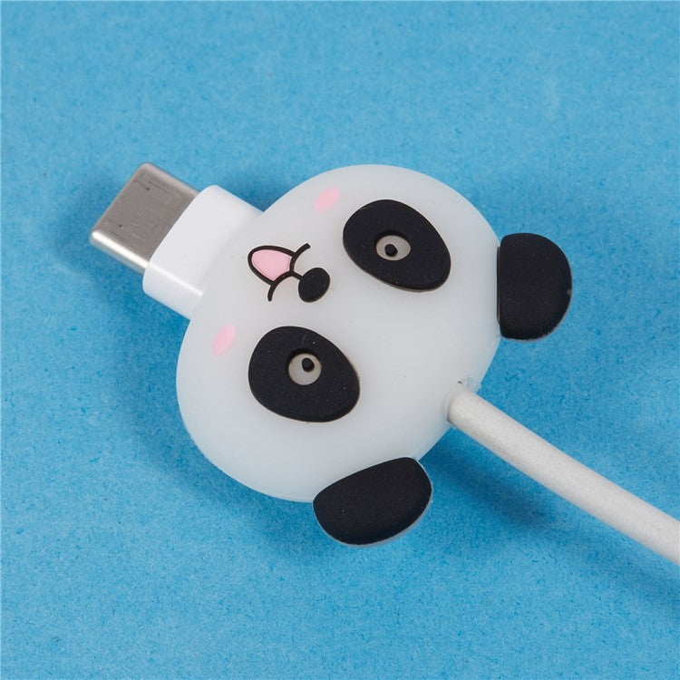 Cute Cartoon Data Cable Protector Prevent Breakage Charging Cord Saver Silicone Case - Style T