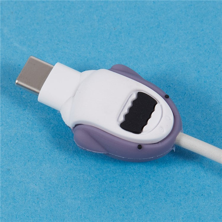Cute Cartoon Data Cable Protector Prevent Breakage Charging Cord Saver Silicone Case - Style U