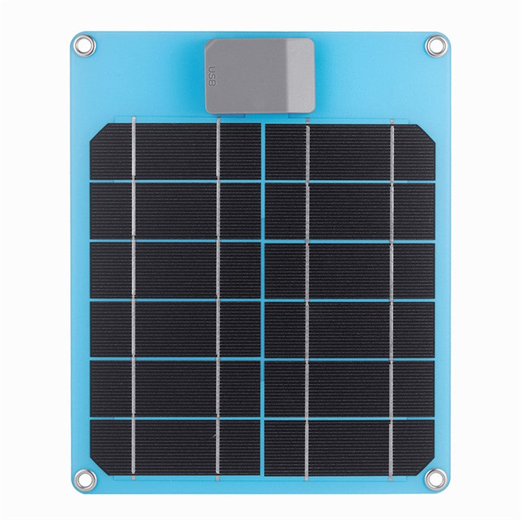 GKM215 5W 5V Monocrystalline Solar Panel Charger USB Port Portable for Cell Phone Camping Hiking Travel - Blue