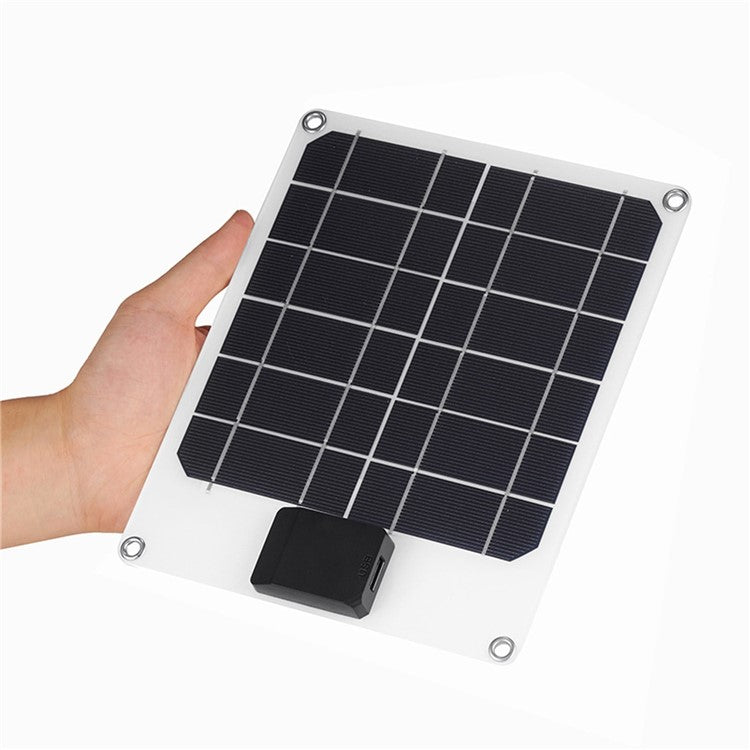 GKM215 5W 5V Monocrystalline Solar Panel Charger USB Port Portable for Cell Phone Camping Hiking Travel - Blue