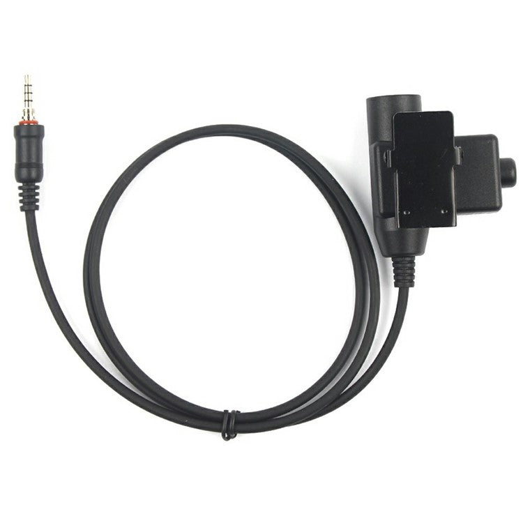 For Yaesu Vertex VX-6R / VX-7R / VX-120 / VX-127 HD01 Two Way Radio 7.1mm Headset Walkie Talkie Headphone with U94 PTT Adapter - Black