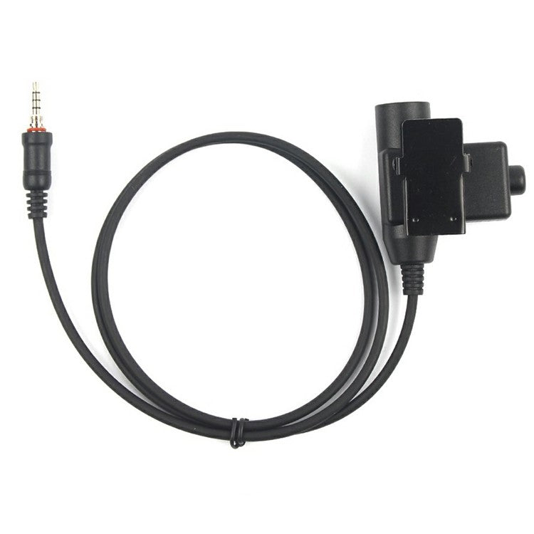 For Yaesu Vertex VX-6R / VX-7R / VX-120 / VX-127 HD01 Two Way Radio 7.1mm Headset Walkie Talkie Headphone with U94 PTT Adapter - Brown