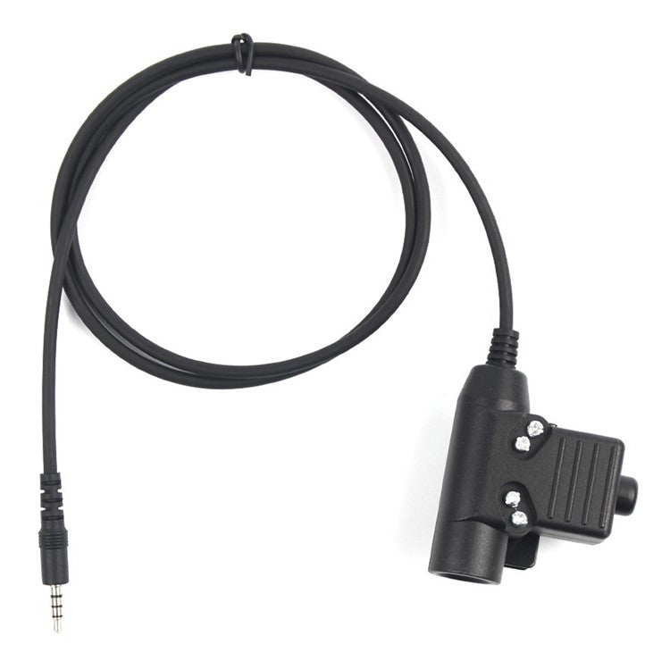 HD01 Bowman Elite II Two Way Radio Headset with U94 PTT Adapter for 3.5mm Phone Audio Jack - Black