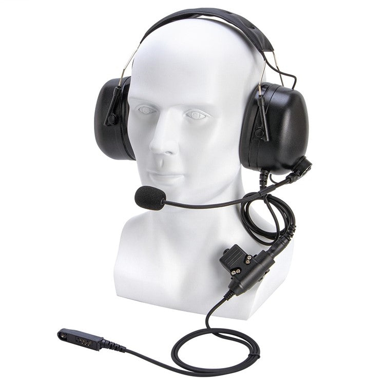 For Baofeng UV-9R / UV-9R Plus / BF-A58 Pilot Headphone Walkie Talkie Headset with U94 PTT Adapter