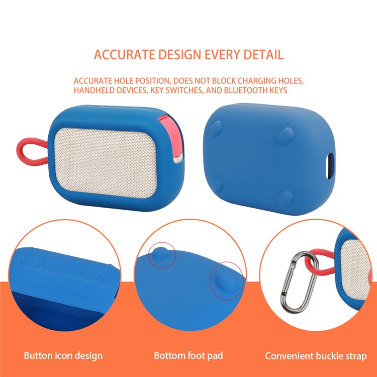 Silicone Case For Soundcore Select 4 Go Bluetooth Speaker Shockproof Protector Cover - Blue