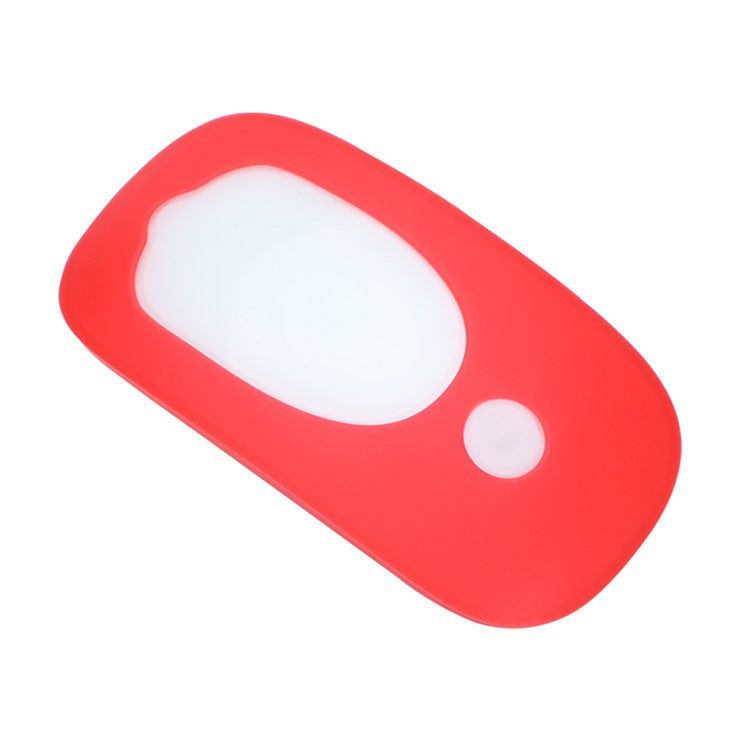 Wireless Mouse Anti-drop Soft Silicone Cover Protective Case for Apple Magic Mouse 1/2 - Red