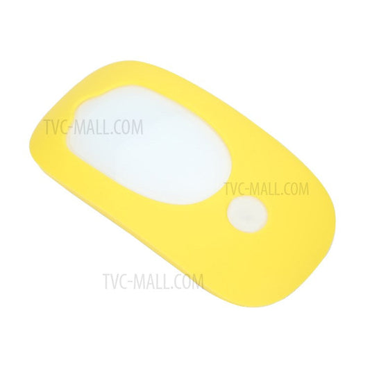 Wireless Mouse Anti-drop Soft Silicone Cover Protective Case for Apple Magic Mouse 1/2 - Yellow