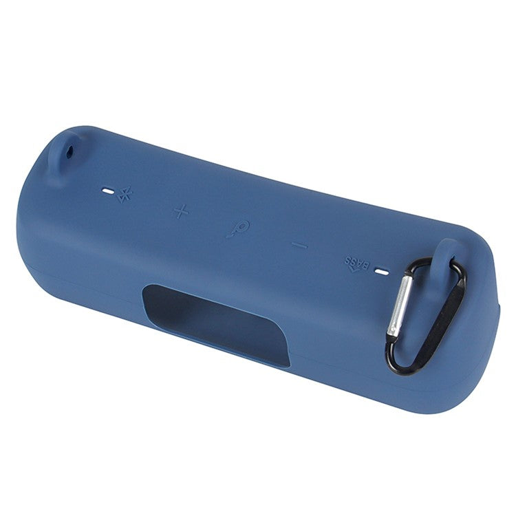 Drop Proof Protective Case for Anker Soundcore Motion+ Soft Silicone Case with Shoulder Strap - Blue