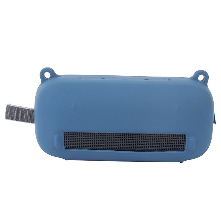 Bluetooth Speaker Protective Case for Bose SoundLink Flex Soft Silicone Case with Shoulder Strap - Dark Blue