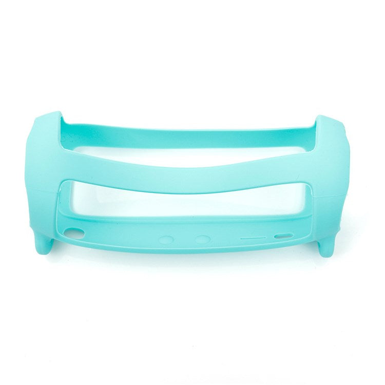 For JBL Flip 5 Bluetooth Speaker Protective Case Anti-drop Silicone Cover with Shoulder Strap and Carabiner - Green