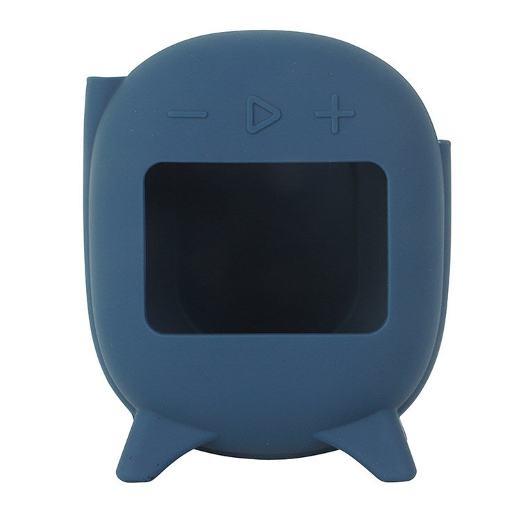 For JBL Flip 4 Soft Silicone Cover Bluetooth Speaker Scratch Proof Protective Case - Dark Blue