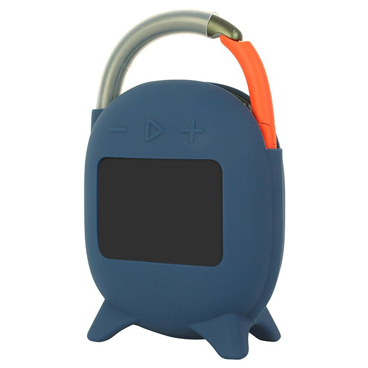 For JBL Flip 4 Soft Silicone Cover Bluetooth Speaker Scratch Proof Protective Case - Dark Blue