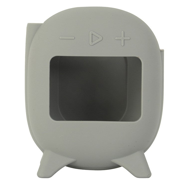 For JBL Flip 4 Soft Silicone Cover Bluetooth Speaker Scratch Proof Protective Case - Grey