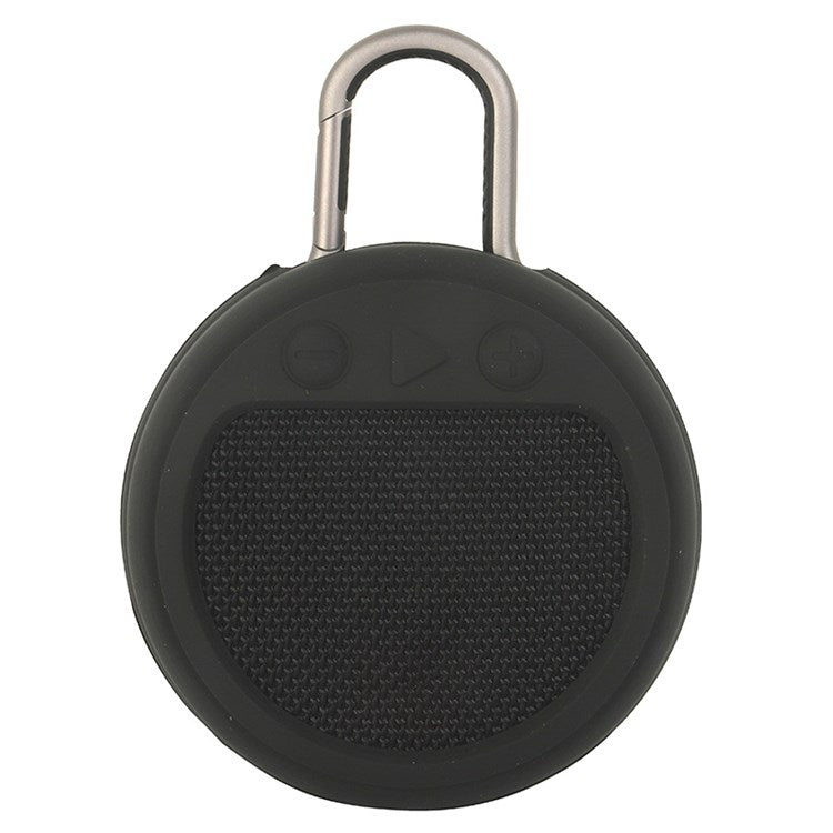For JBL Clip3 Bluetooth Speaker Protective Case Shockproof Silicone Cover - Black