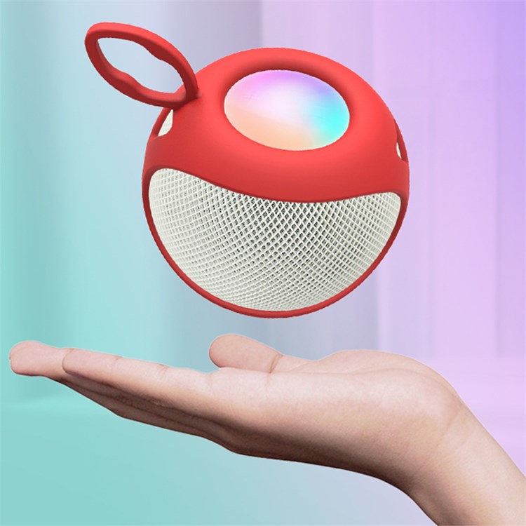 For Apple HomePod mini Silicone Protective Cover Bluetooth Speaker Portable Carrying Case - Red
