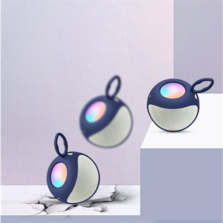 For Apple HomePod mini Silicone Protective Cover Bluetooth Speaker Portable Carrying Case - Dark Blue