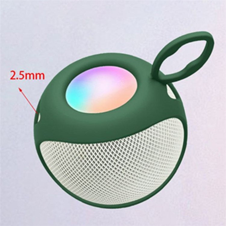 For Apple HomePod mini Silicone Protective Cover Bluetooth Speaker Portable Carrying Case - Dark Blue