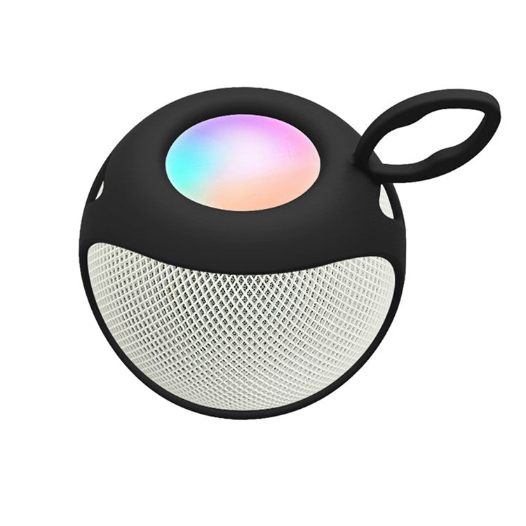 For Apple HomePod mini Silicone Protective Cover Bluetooth Speaker Portable Carrying Case - Black