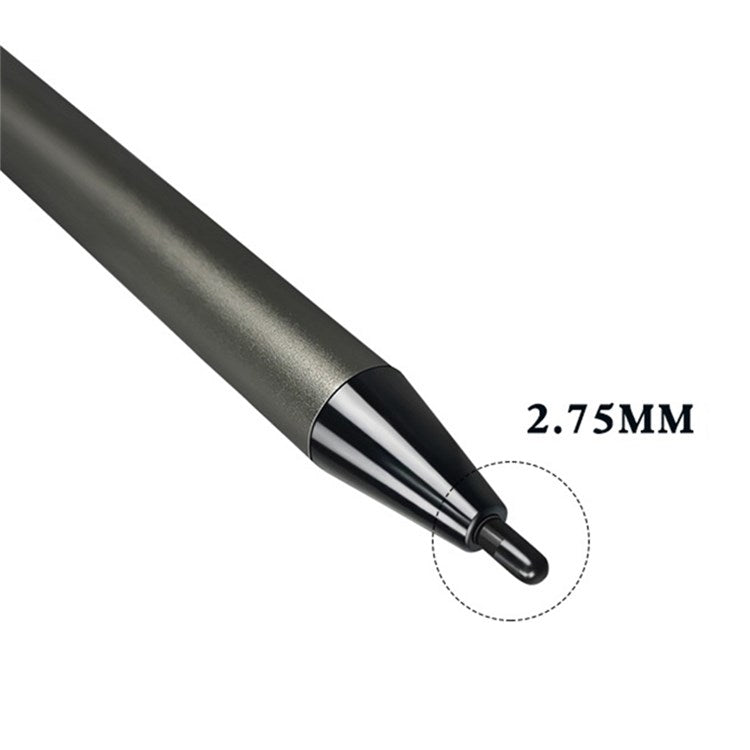 Handheld Infrared Whiteboard Stylus Double-Ended Integrated Pen Stylus with Thick and Thin Nib for Business Meeting Class Teaching - Grey