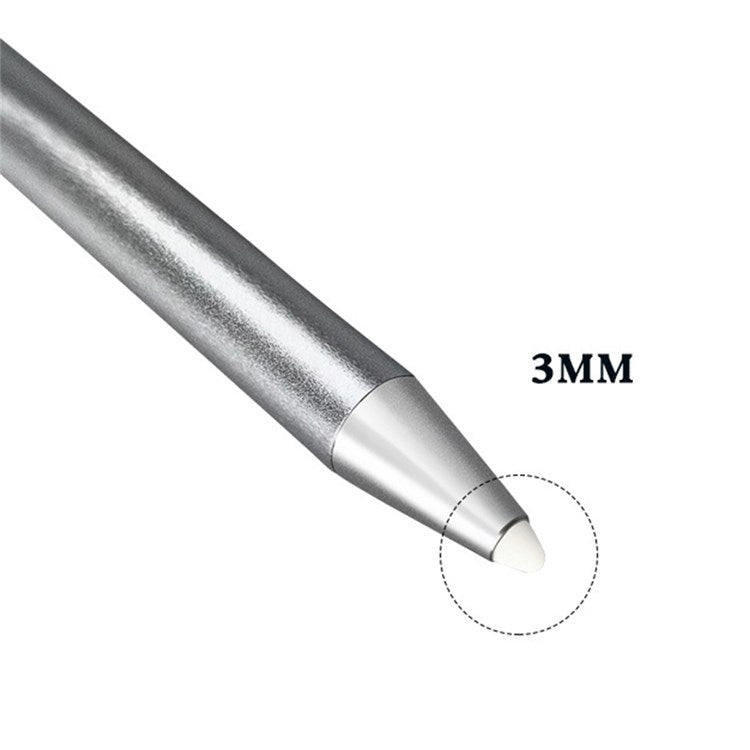 Handheld Infrared Whiteboard Stylus Double-Ended Integrated Pen Stylus with Thick and Thin Nib for Business Meeting Class Teaching - Silver